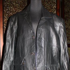 Vintage Leather Sports Coat